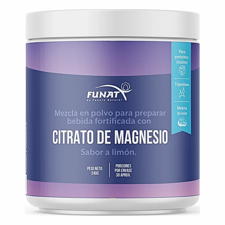 Citrato de Magnesio Sabor a Limón 240 gr Funat 1