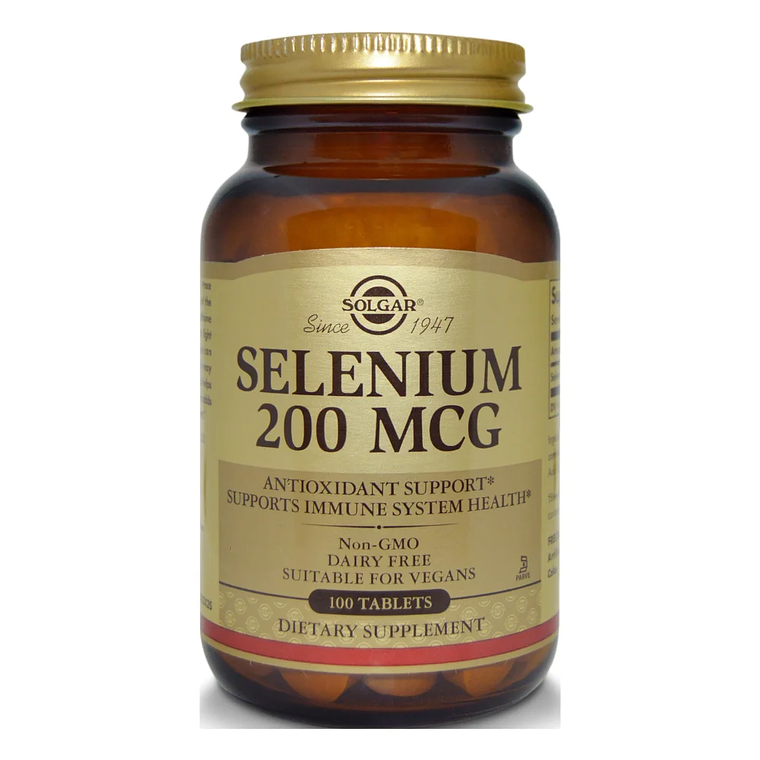 Selenium 200 mcg Solgar 100 Tabletas 1
