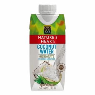 Agua de Coco Sin Azúcar 330 ml Nature's Heart