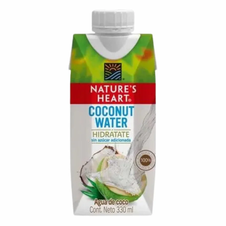 Agua de Coco Sin Azúcar 330 ml Nature's Heart 1