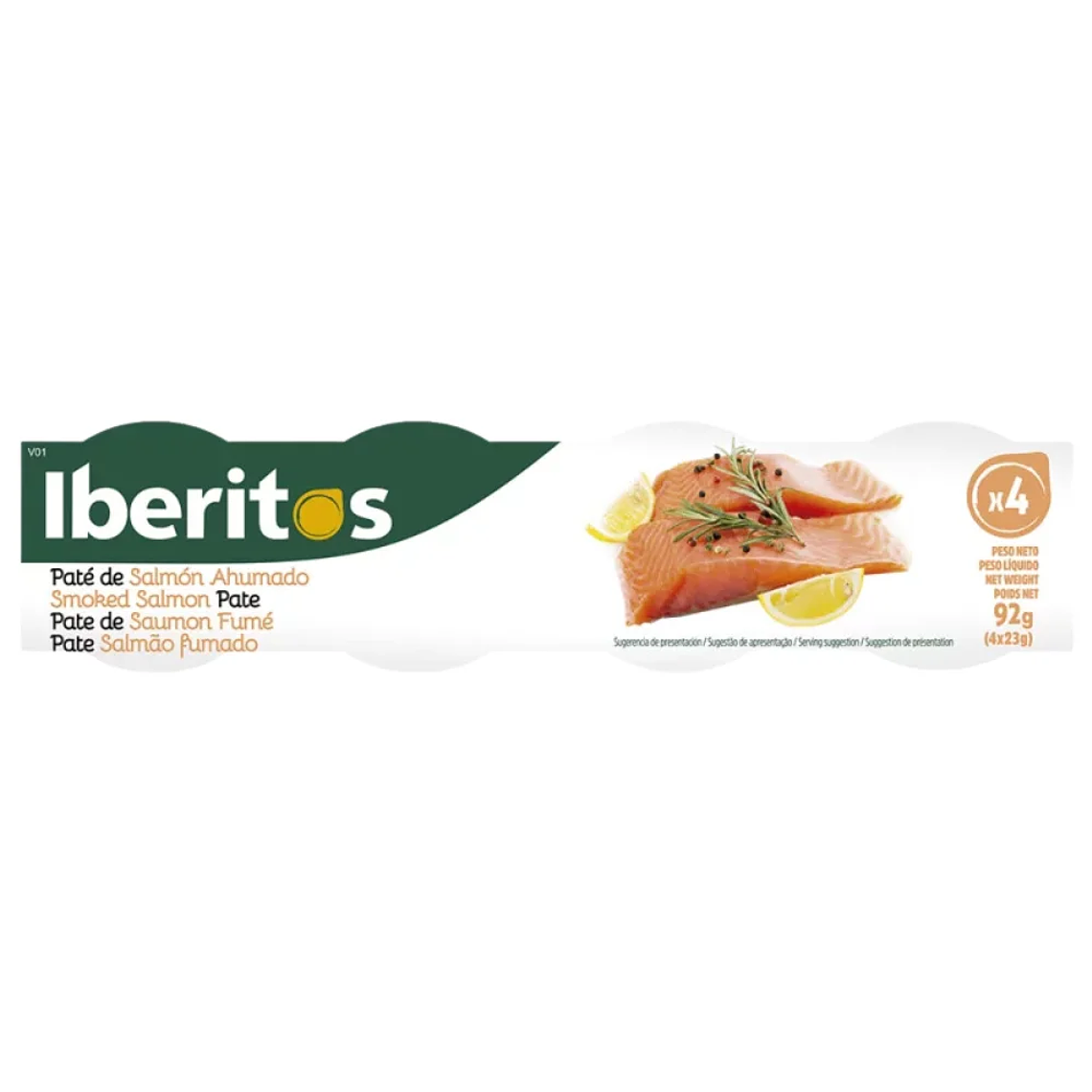 Paté de Salmón Ahumado para Untar 4 Unidades Iberitos 1