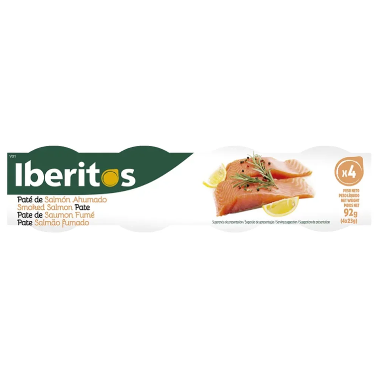 Paté de Salmón Ahumado para Untar 4 Unidades Iberitos 1