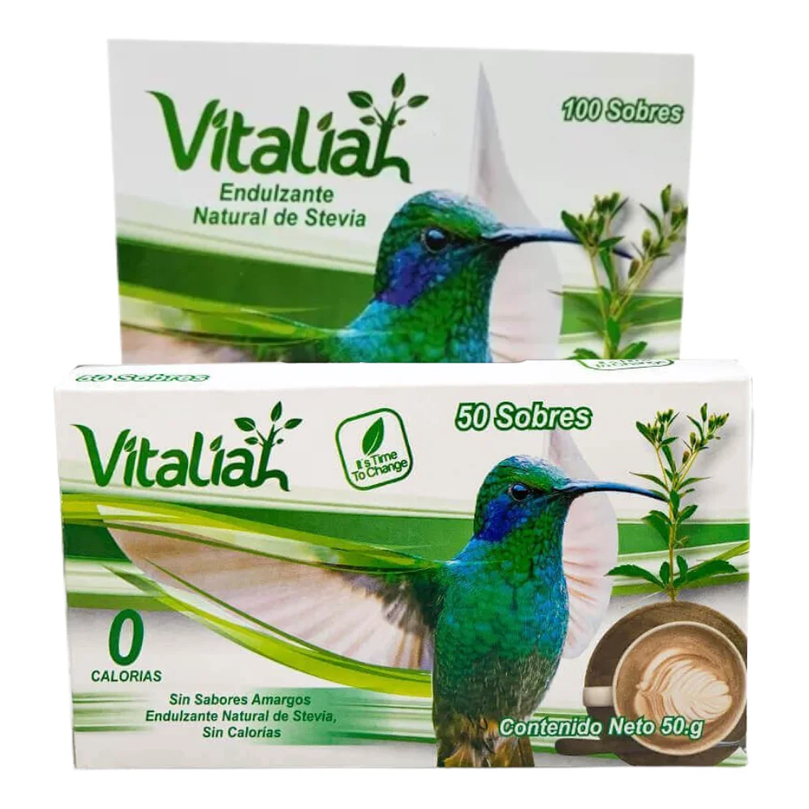 Endulzante Natural de Stevia 150 sobres Vitaliah 1