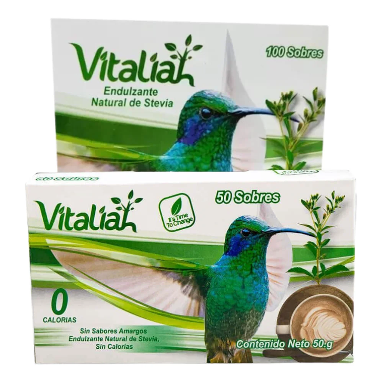 Endulzante Natural de Stevia 150 sobres Vitaliah 1
