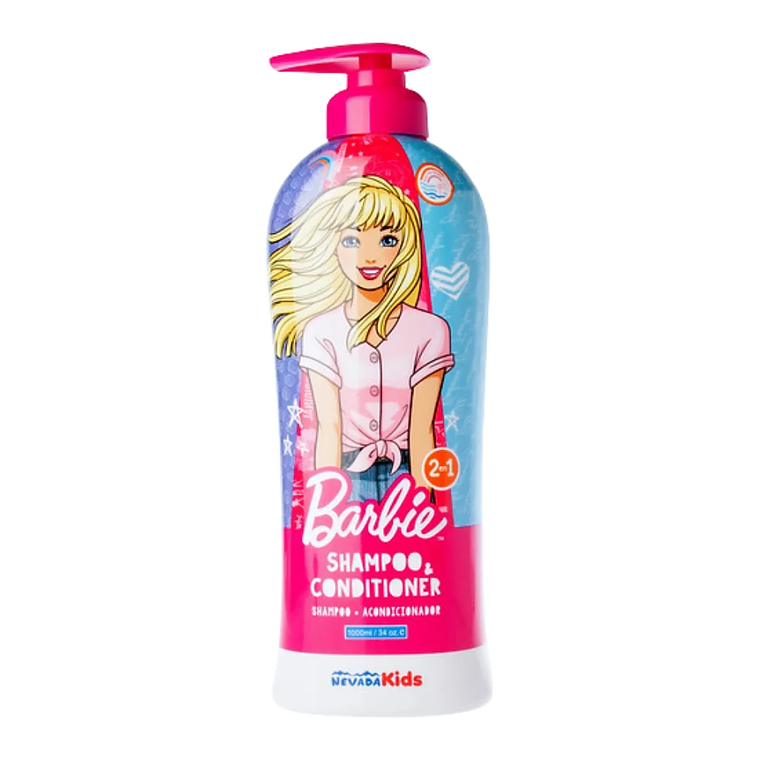 Shampoo y Acondicionador Barbie 1000 ml Nevada Kids 1
