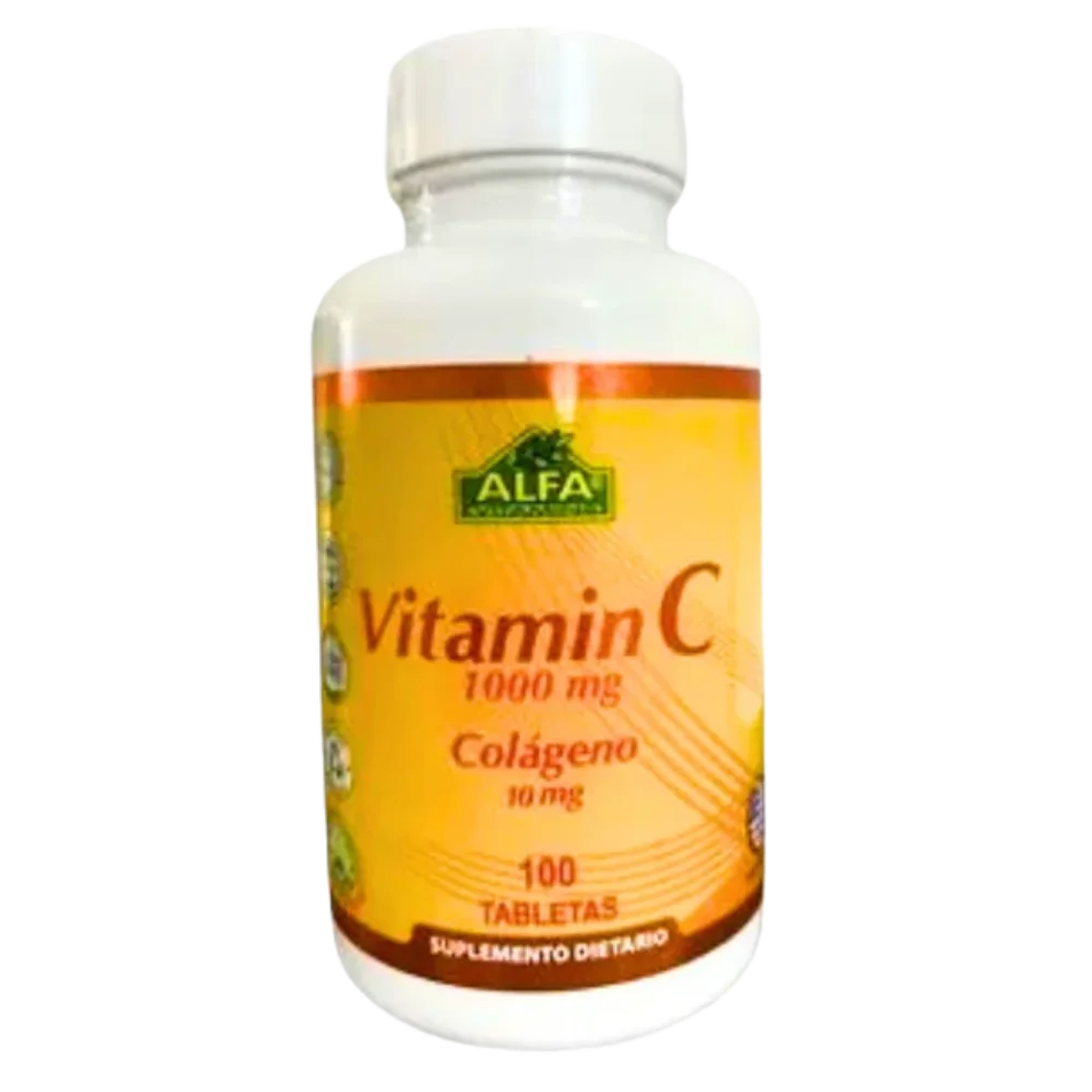 Vitamina C 1000 mg con Colágeno 100 Tabletas Alfa Vitamins 1