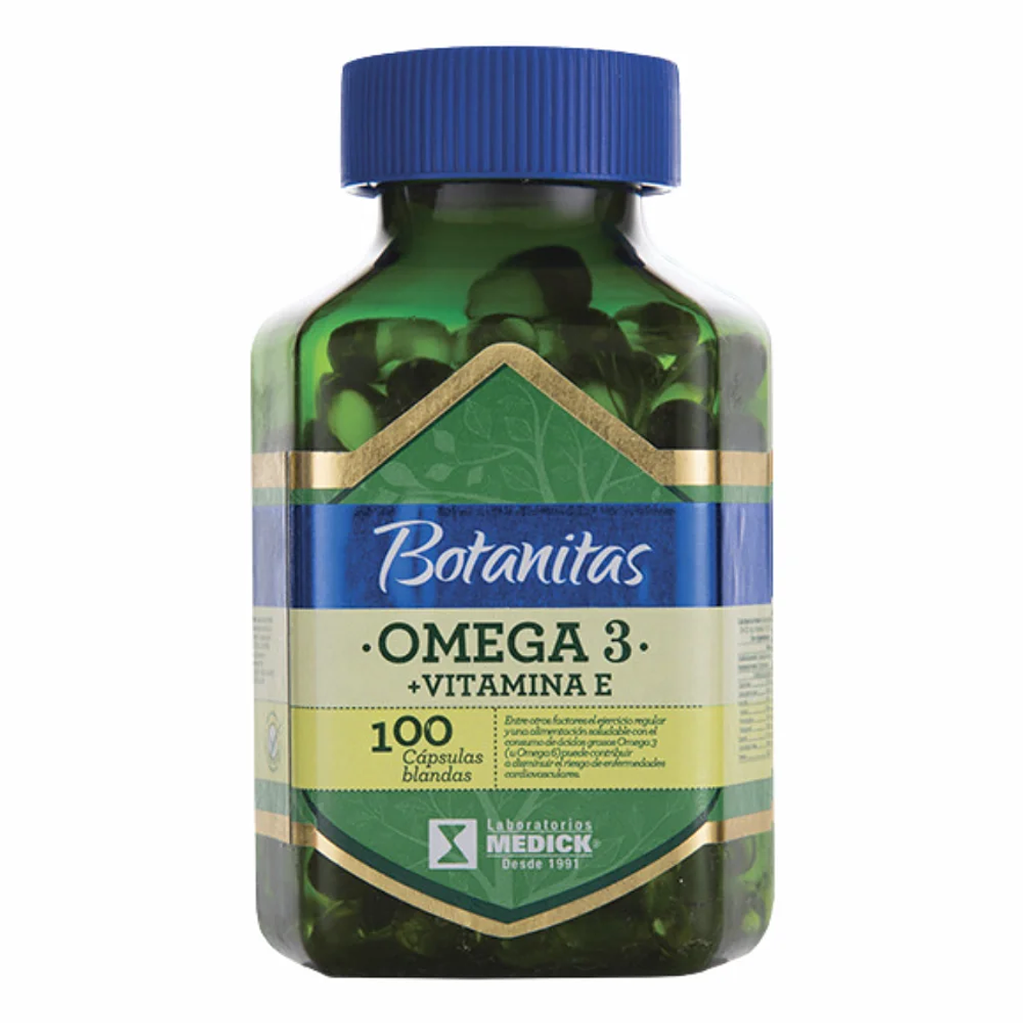Omega 3 más Vitamina E 100 Cápsulas Botanitas 1