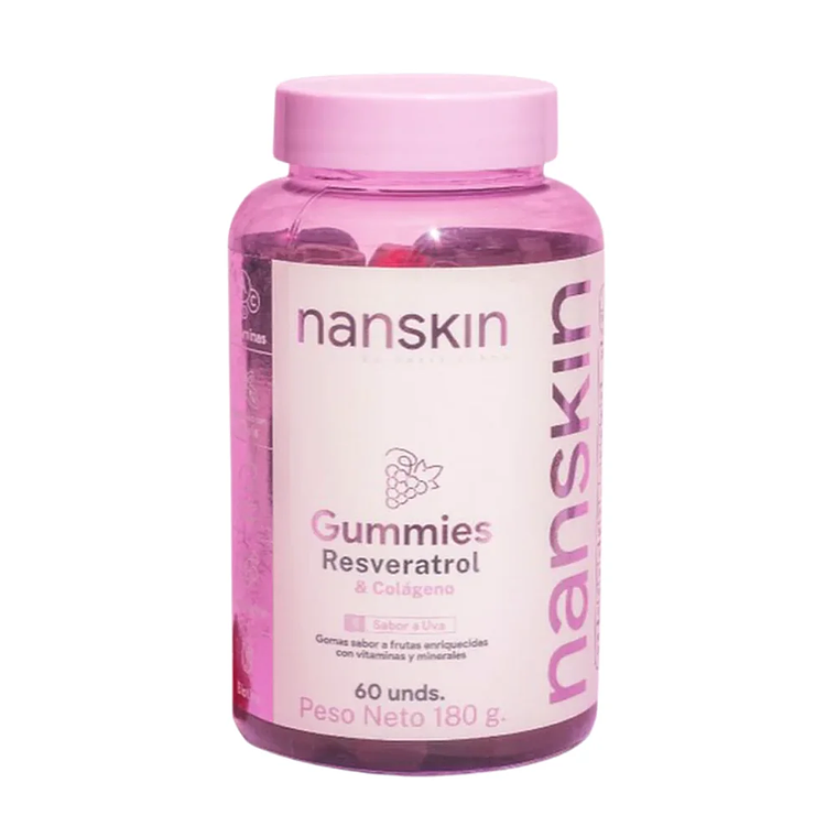 Nanskin  Resveratrol y Colageno 60 Gummies 1