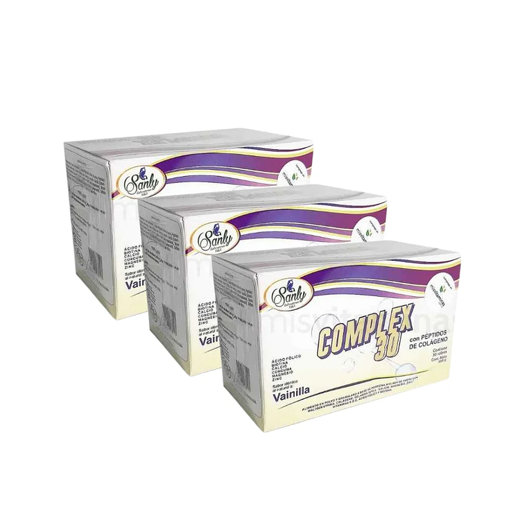 Combo Complex 30 Sanly 30 Sobres por 3 Unidades 1