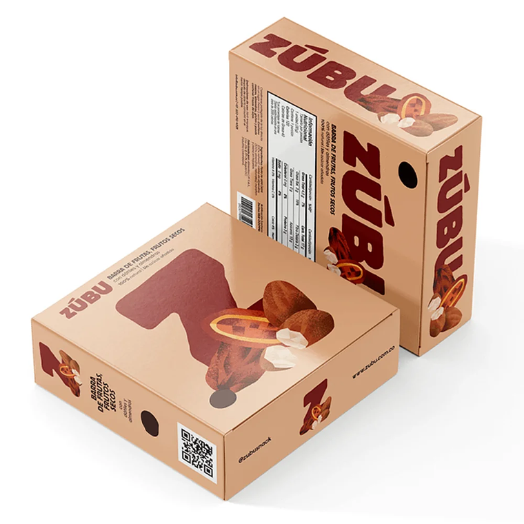 Barra de Frutas y Frutos Secos Dátiles y Almendras Caja por 18 Unidades Zúbu 1