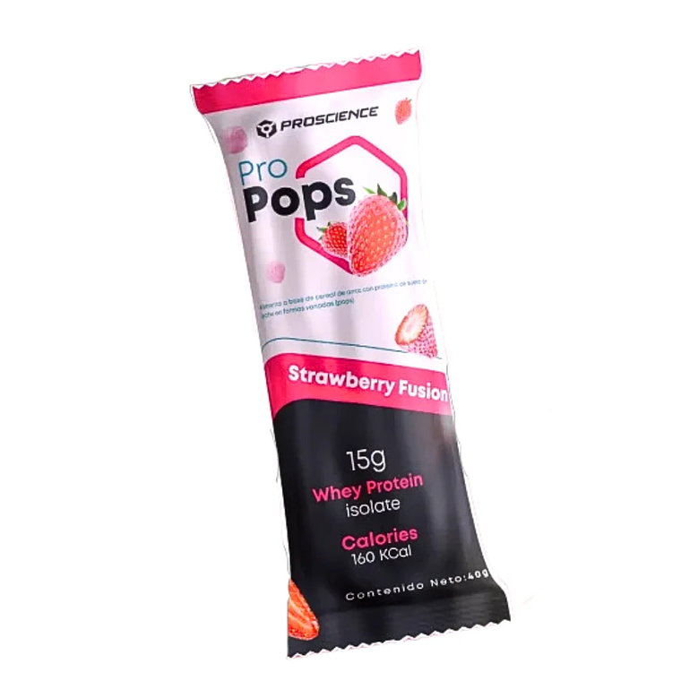 Pro Pops Whey Protein Fresa Fusión 40 gr Proscience 1