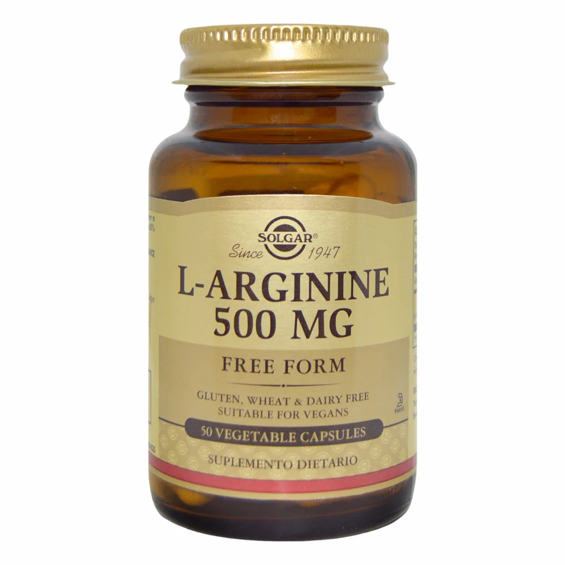 L arginina 500 mg Solgar 50 Cápsulas 1