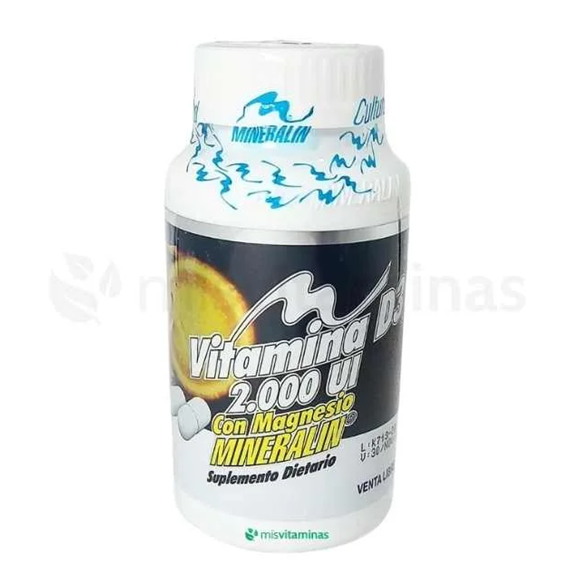 Vitamina D3 2000 IU con Magnesio 60 Cáps Mineralin 1