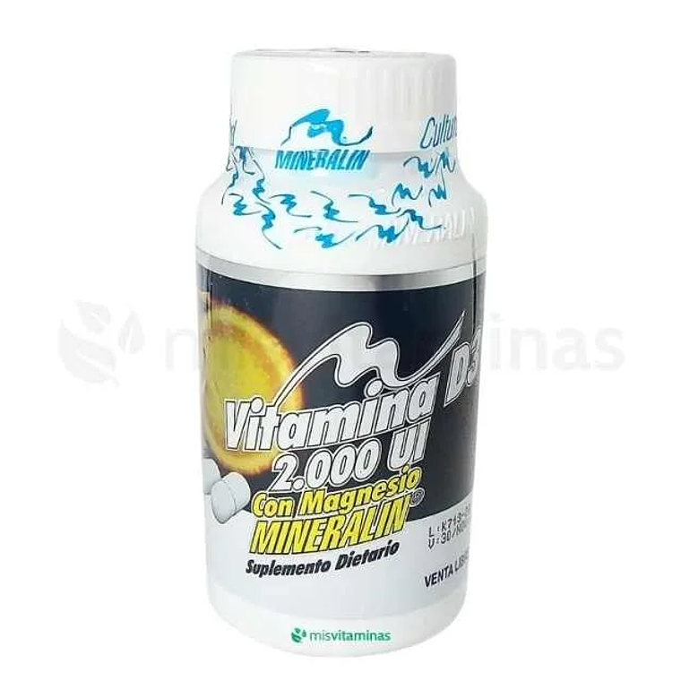 Vitamina D3 2000 IU con Magnesio 60 Cáps Mineralin 1