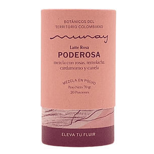 Latte Rosa Poderosa 70 gr Mezcla en polvo Munay