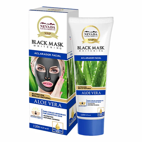 Black Mask Aclarador Facial Aloe Vera 120 gr Nevada