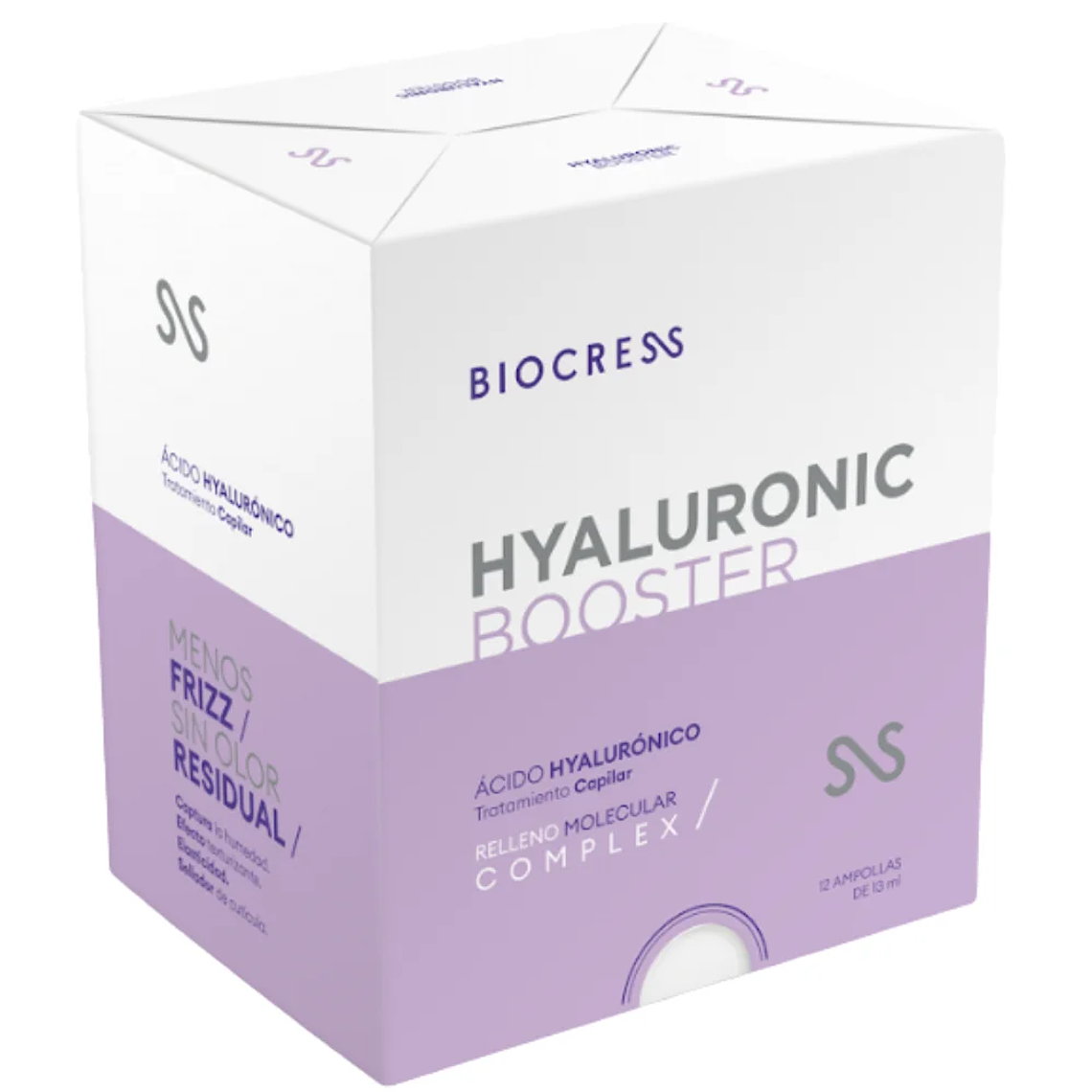 Ácido Hyalurónico Tratamiento Capilar 12 Ampollas Bio Cress 10 1