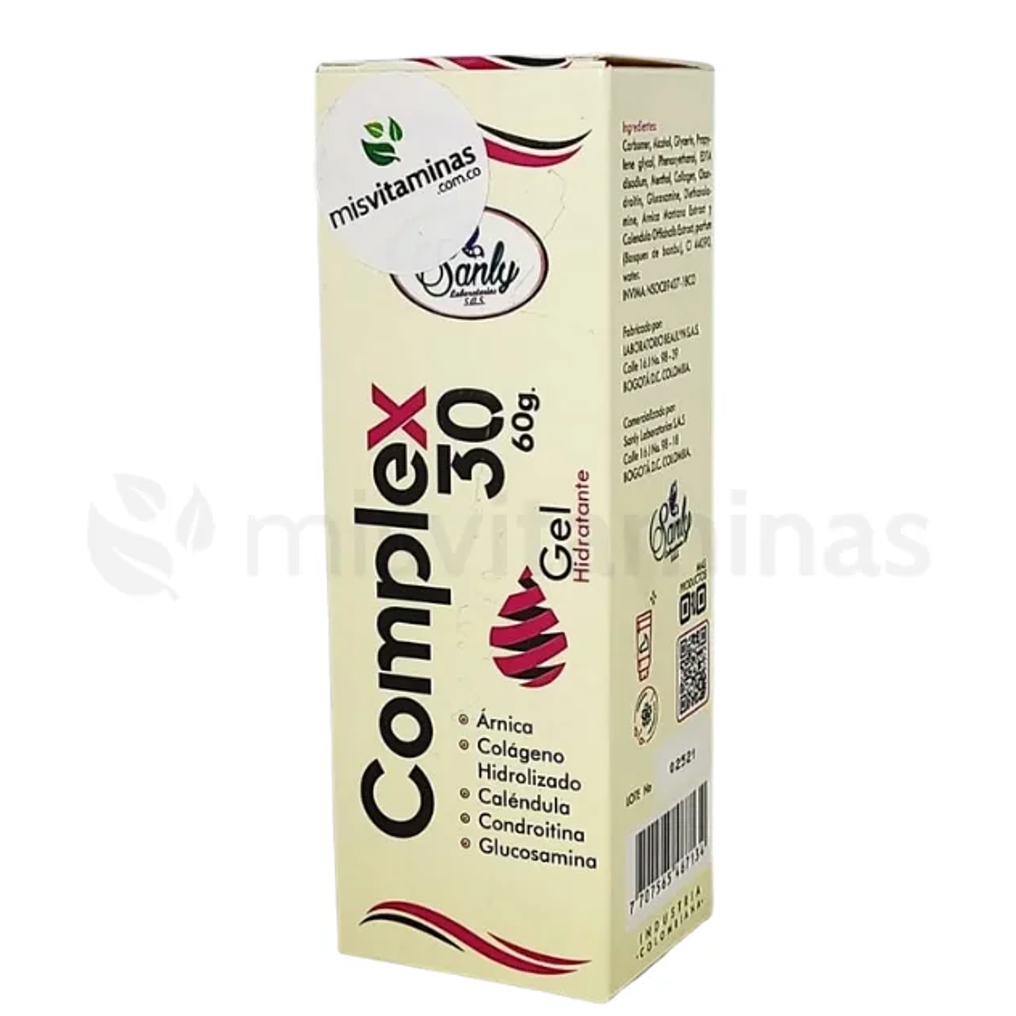 Complex 30 Gel Hidratante 60 Gramos Sanly 1