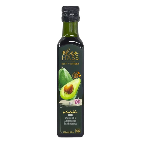 Aceite de Aguacate Extra Virgen con Ajo Oleo Hass 250 ml