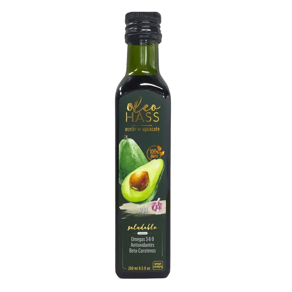 Aceite de Aguacate Extra Virgen con Ajo Oleo Hass 250 ml 1