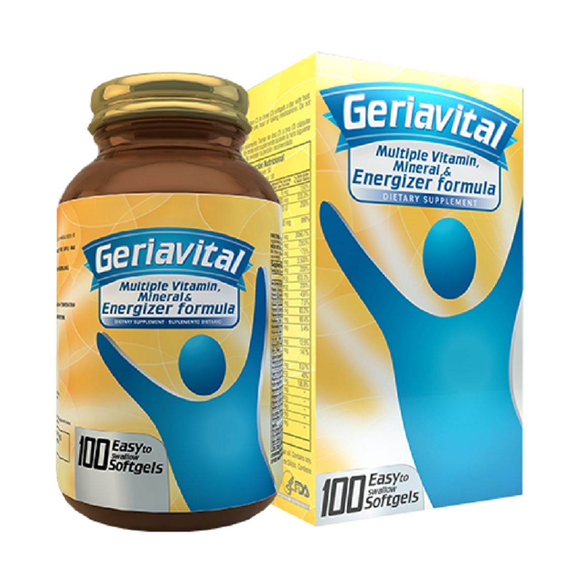 Geriavital Multivitaminico 100 Softgels Healthy America 1