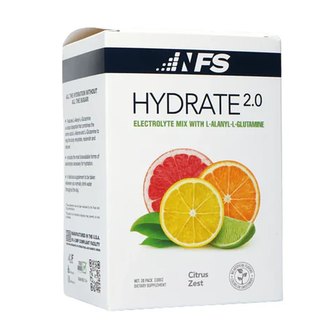 Hydrate 2.0 Electrolyte Mix Citrus Zest 20 Packs NFS