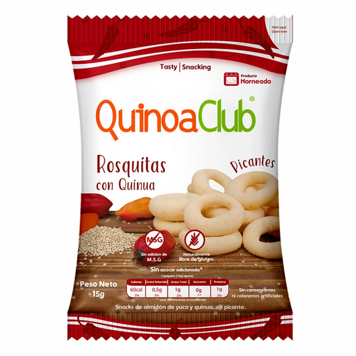Quinoa Club Rosquitas Picantes 15 g 1