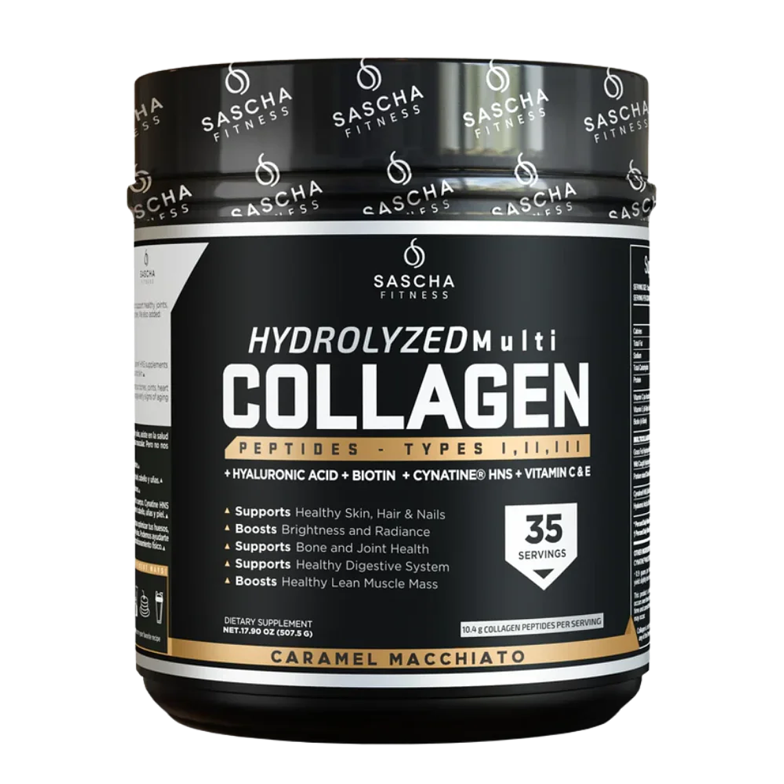 Hydrolyzed Collagen Caramelo 490 g Sascha Fitness 1