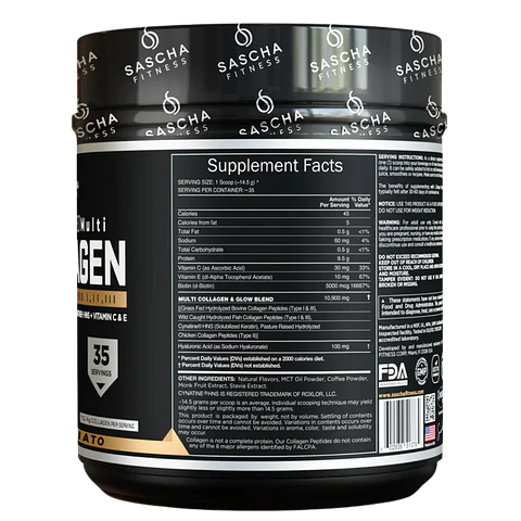 Hydrolyzed Collagen Caramelo 490 g Sascha Fitness