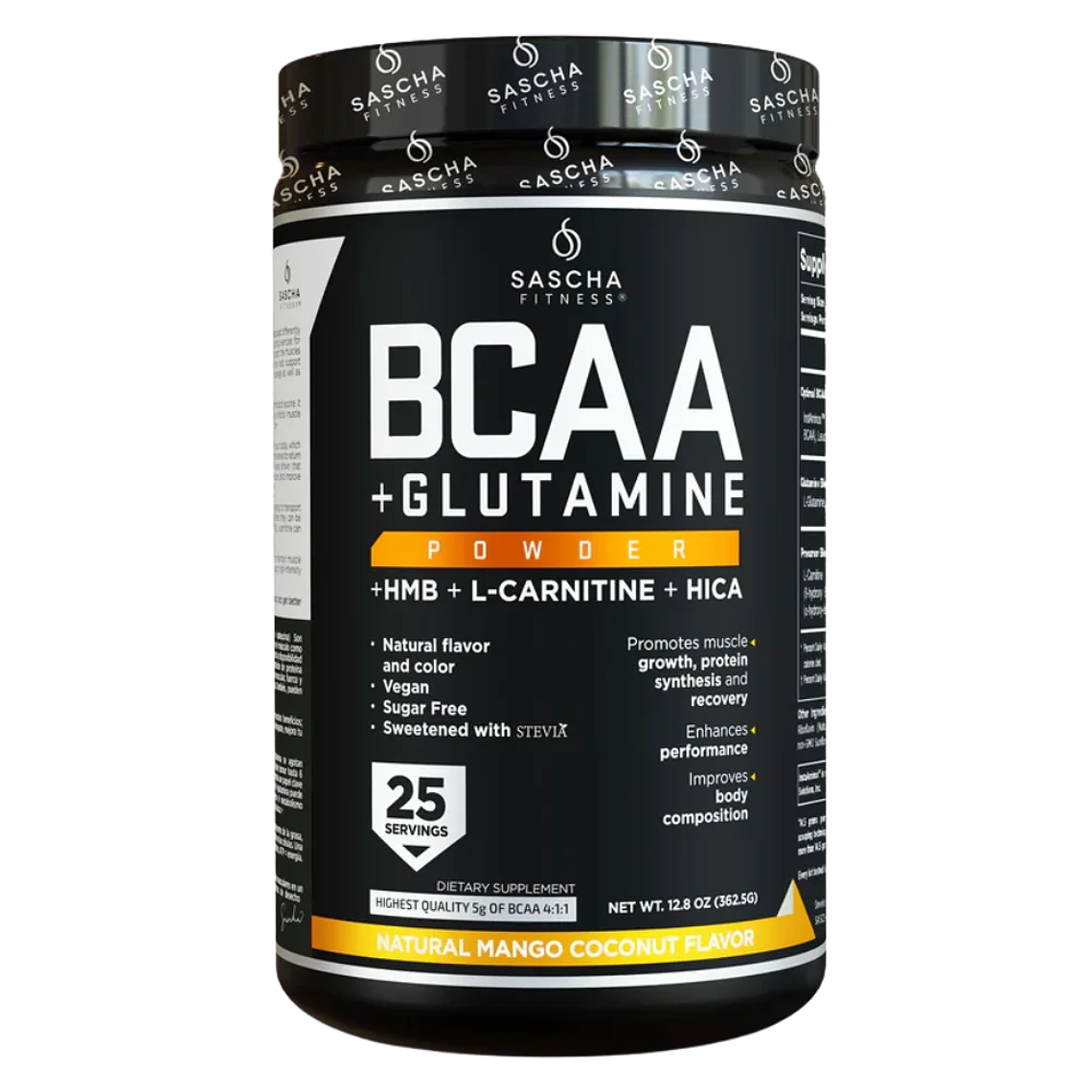 BCAA + Glutamine Mango Sascha Fitness  1