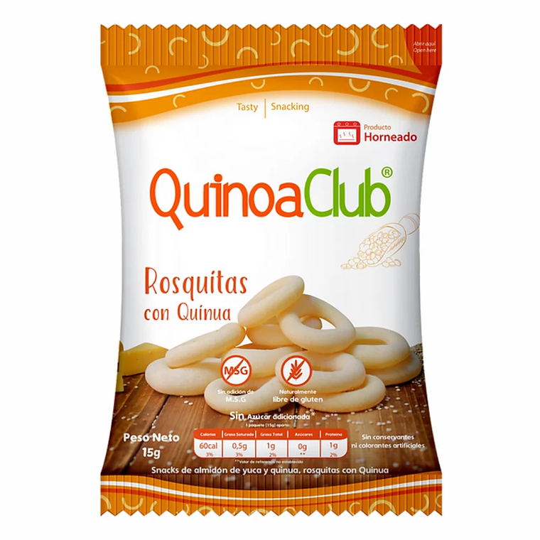 Quinoa Club Rosquitas Naturales 15 g 1