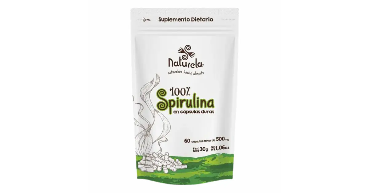 Spirulina 500 mg 60 cápsulas Naturela | Mis Vitaminas