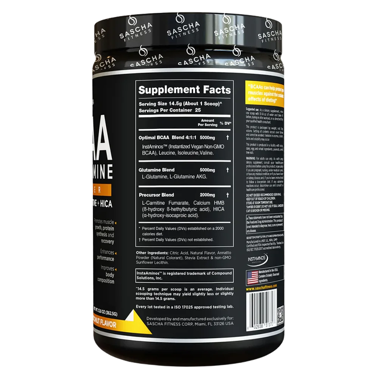 BCAA + Glutamine Mango Sascha Fitness  2