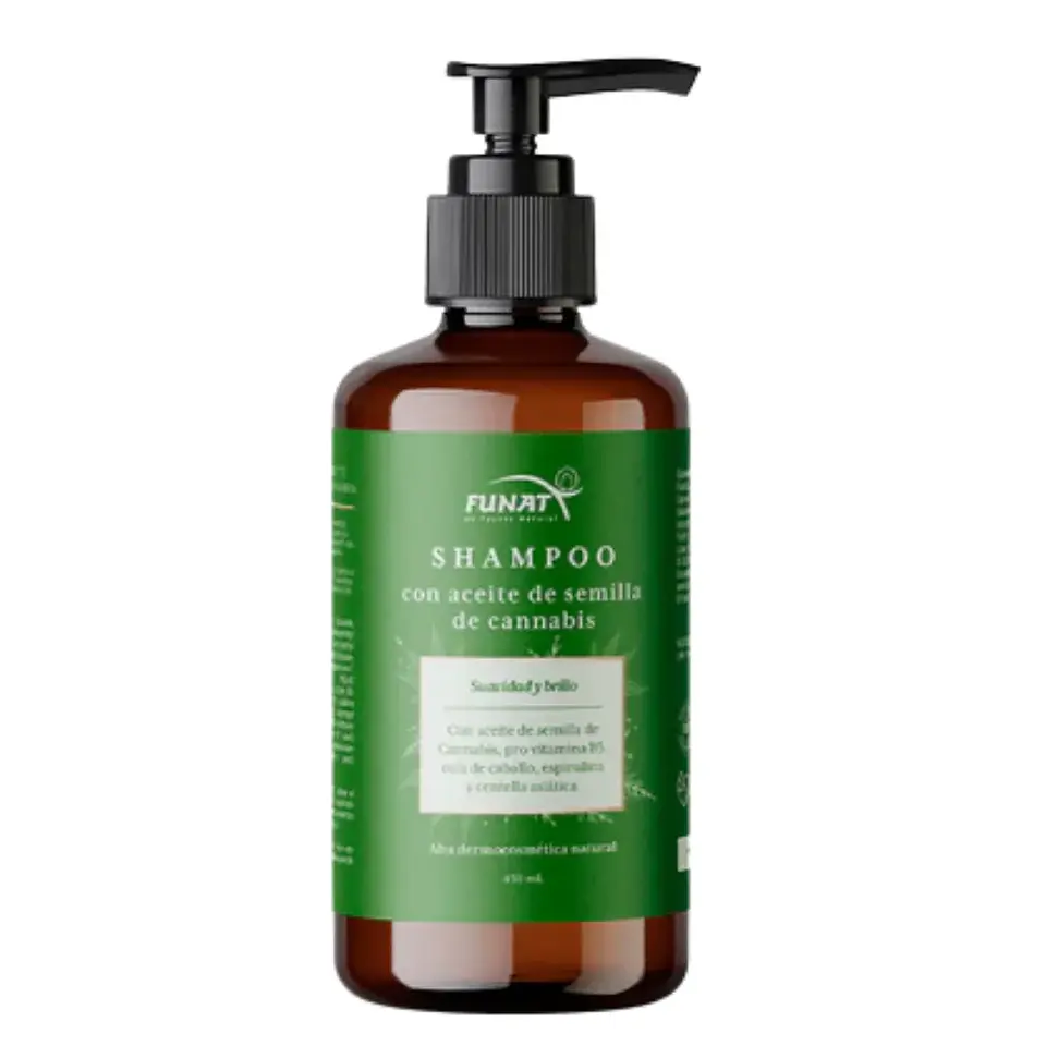 Shampoo con acietes de semilla de Cannabis 450 ml Funat 1