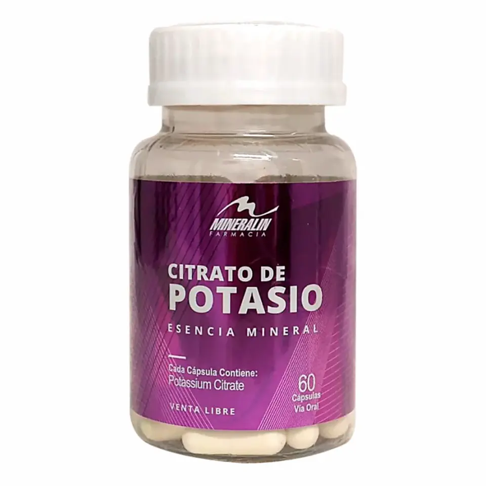 Citrato de Potasio Esencia Mineral 60 Cápsulas Mineralin 1