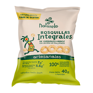 Rosquillas Integrales de Garbanzo y Arroz 40 gramos Naturela