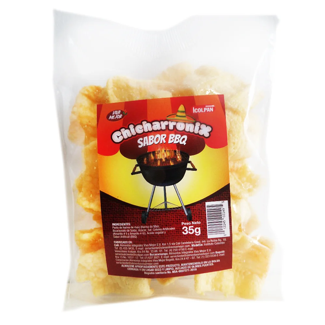 Chicharronix Sabor BBQ 35 g Icolpan 1