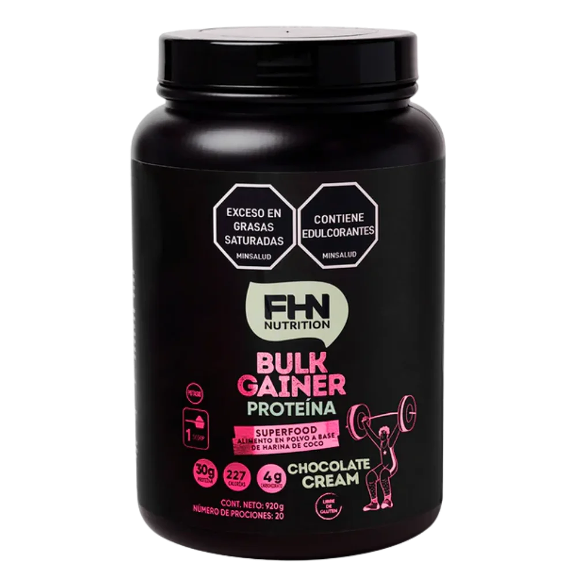 Bulk Gainer Proteína Crema de Chocolate 920 gr FHN 1