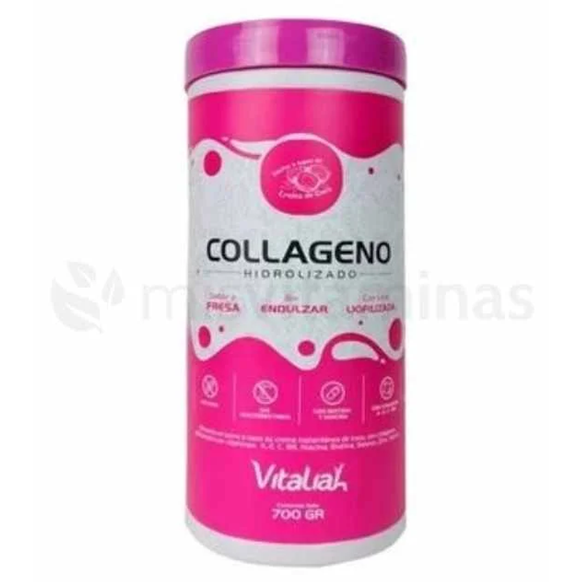 Collageno Hidrolizado Sabor Fresa Vitaliah 700 gramos 1