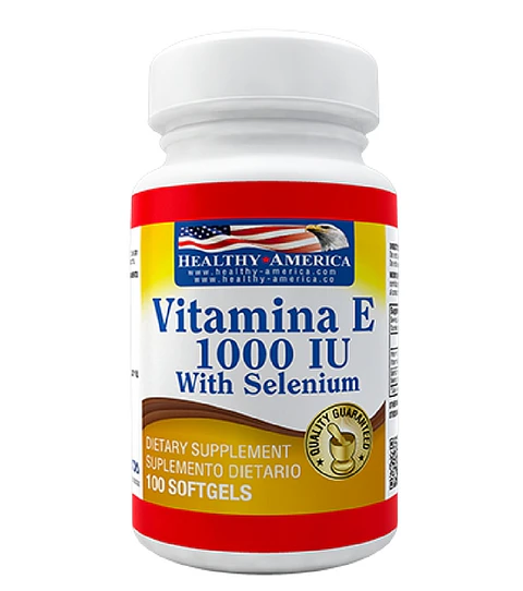 Vitamina E 1000IU with Selenium 100 softgels Healthy America