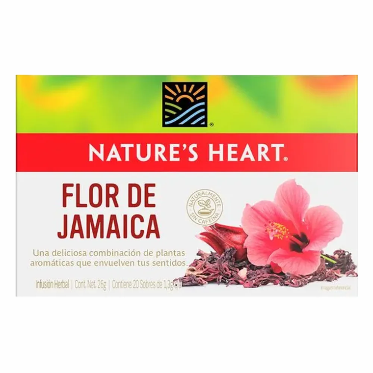 Infusión Flor de Jamaica 20 Sobres Nature's Heart 1