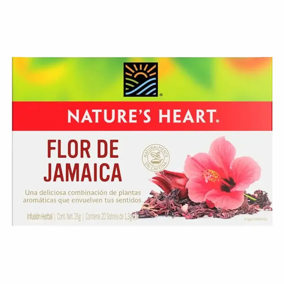 Infusión Flor de Jamaica 20 Sobres Nature's Heart 1