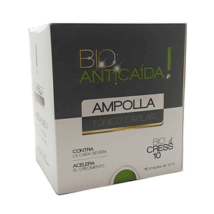 Bio Anticaída Tónico Capilar 12 Ampollas Bio Cress 10