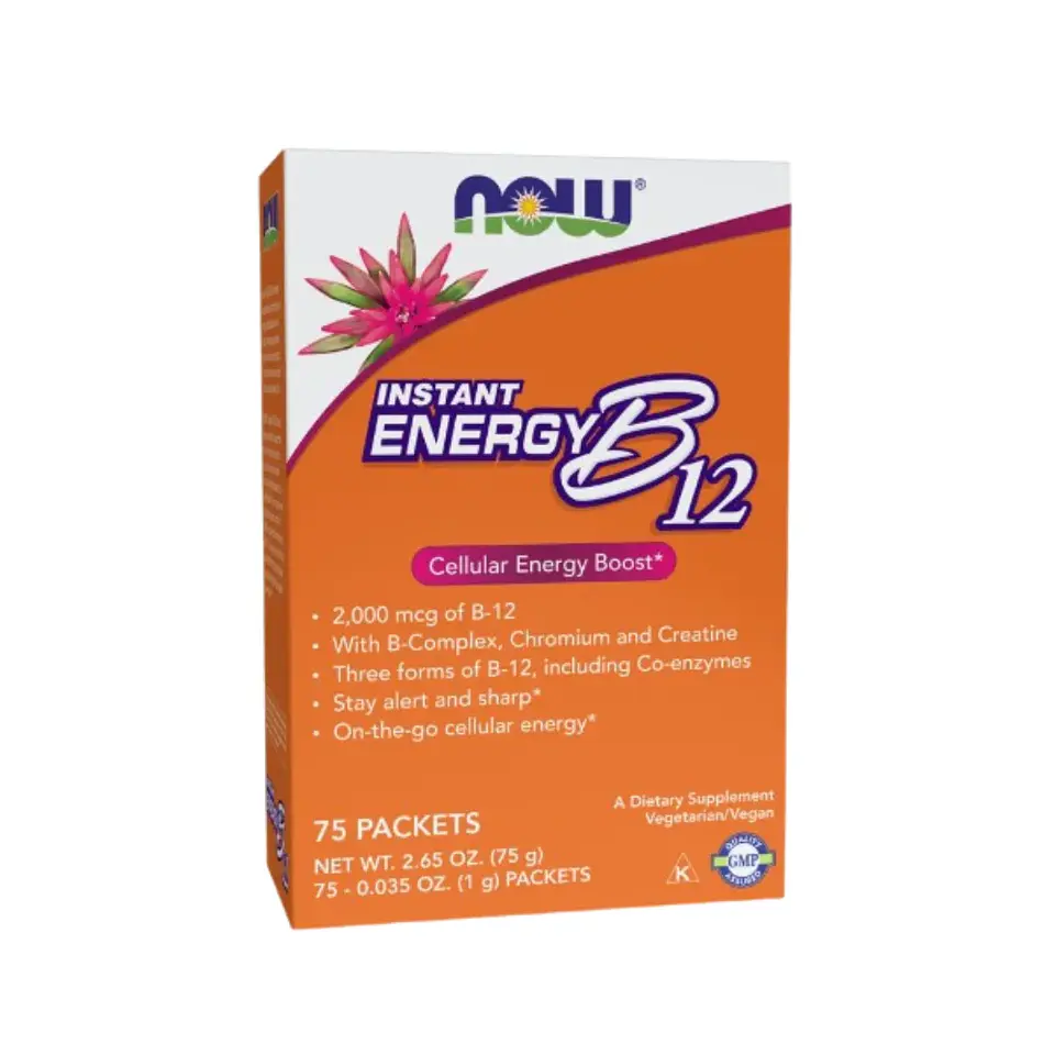 B-12 Instant Energy 75 packets Now Foods 1