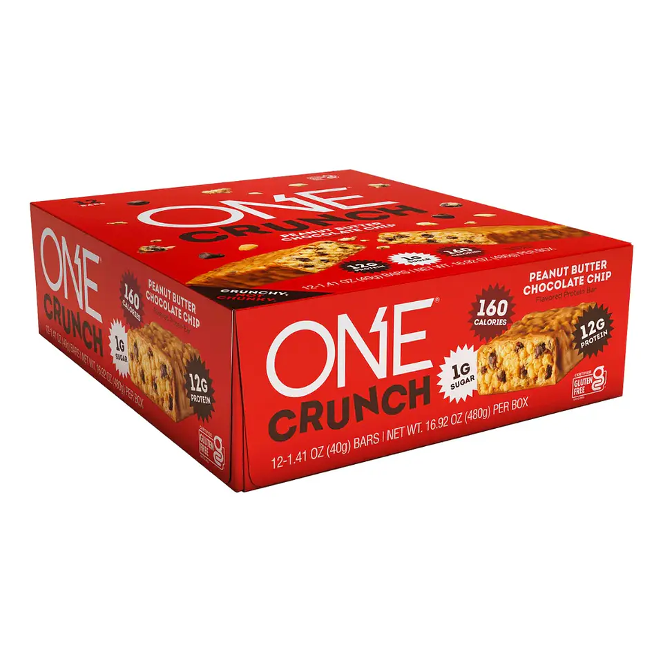 One Yeah Crunch Peanut Butter Chocolate Chips 12 barras 1