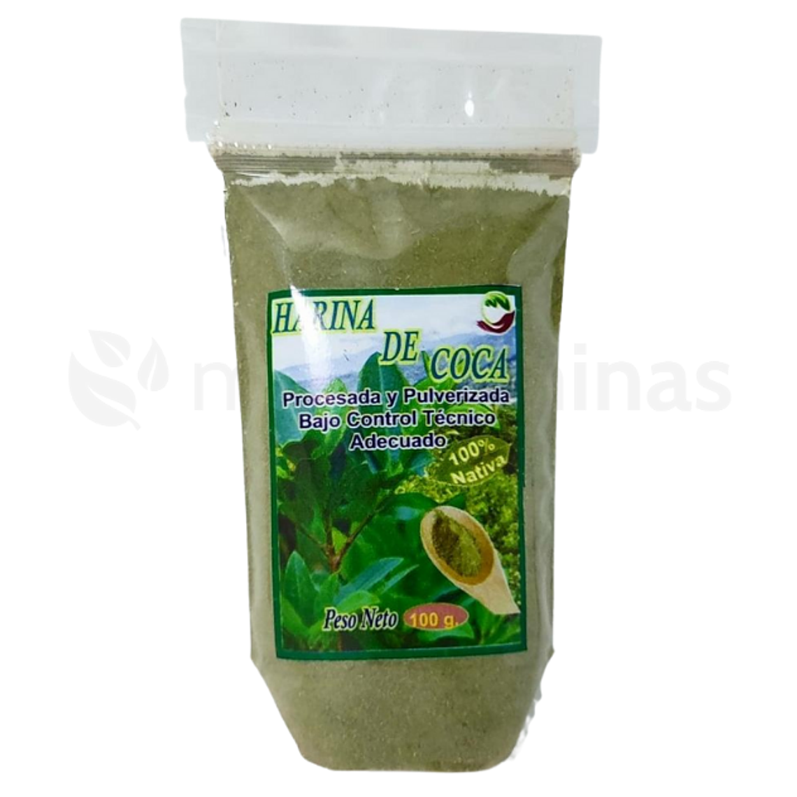 Harina de Coca Procesada y Pulverizada 100 gr 1