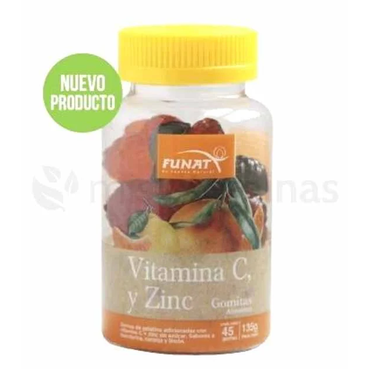 Vitamina C con Zinc 45 Gomas Funat  1