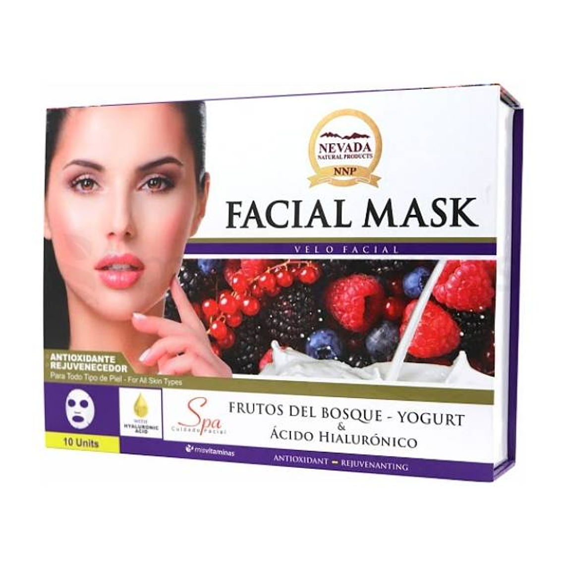 Mascarilla Facial Frutos del Bosque Caja 10 Unidades Nevada 1