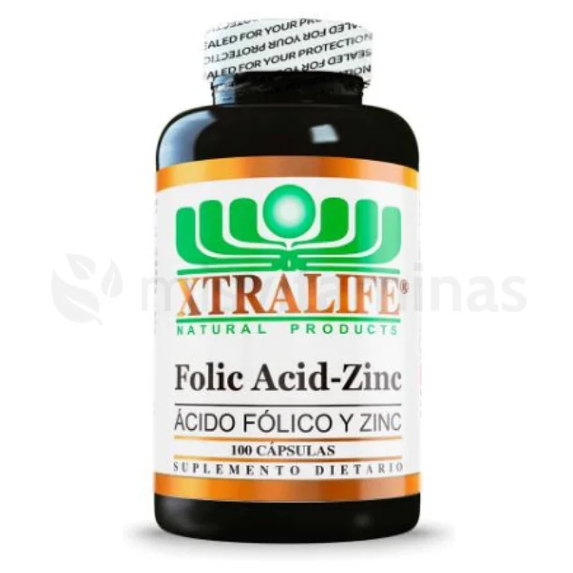 Ácido Fólico y Zinc 100 Cápsulas Xtralife 1