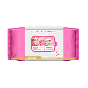 Toallitas Húmedas Rosa Relajante 30 Unidades Nevada